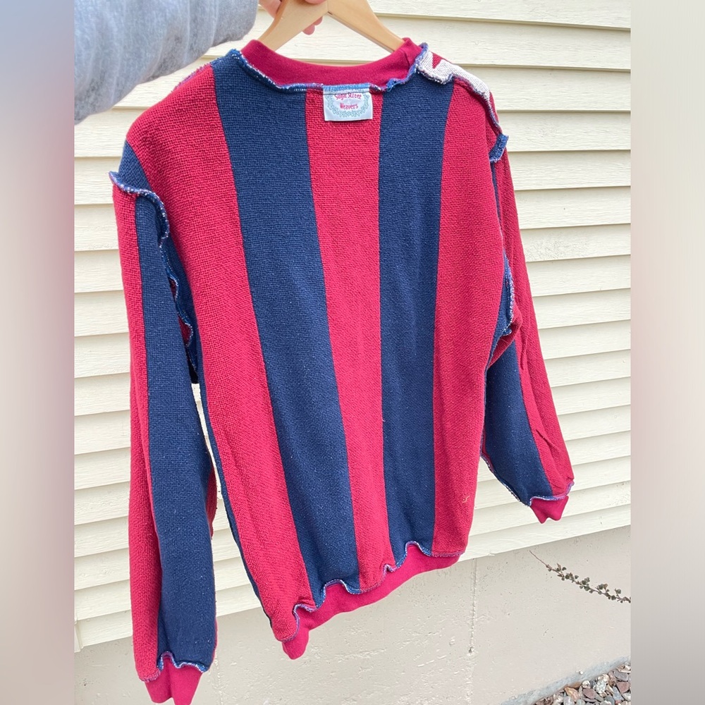 VTG Sugar Street Weavers American Flag Knit Sweater Cotton Vintage - Picture 10 of 10
